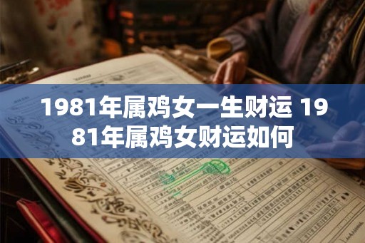 1981年属鸡女一生财运 1981年属鸡女财运如何