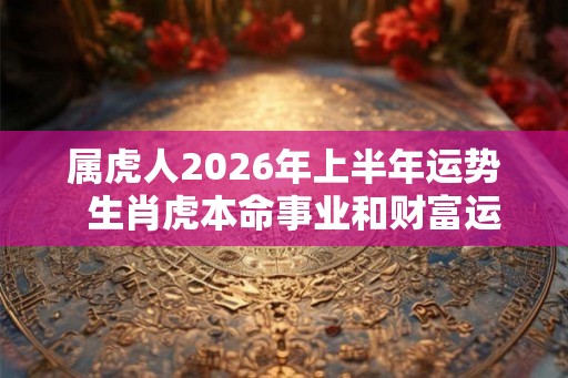 属虎人2026年上半年运势  生肖虎本命事业和财富运程