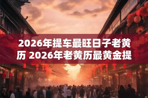 2026年提车最旺日子老黄历 2026年老黄历最黄金提车日