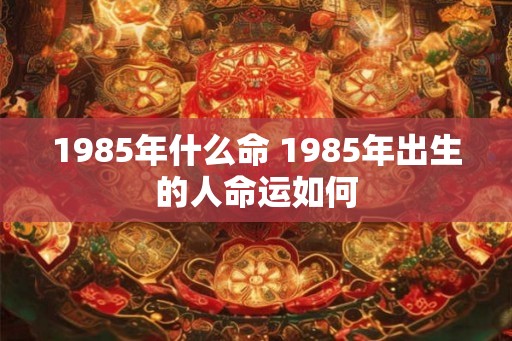 1985年什么命 1985年出生的人命运如何