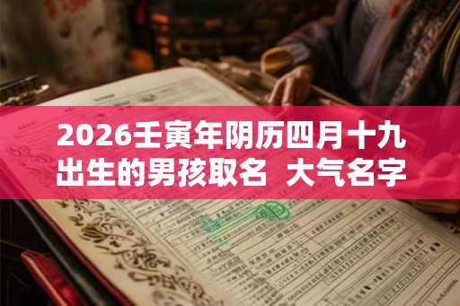 2026壬寅年阴历四月十九出生的男孩取名  大气名字大全