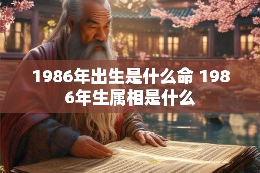 1986年出生是什么命 1986年生属相是什么