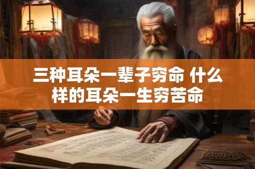 三种耳朵一辈子穷命 什么样的耳朵一生穷苦命