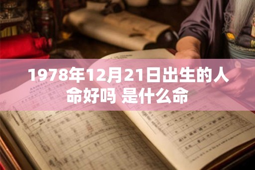 1978年12月21日出生的人命好吗 是什么命