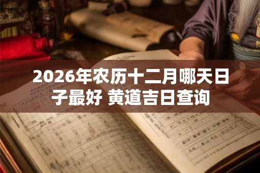 2026年农历十二月哪天日子最好 黄道吉日查询 2026年农历十二月哪天日子最好 黄道吉日查询