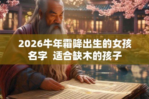 2026牛年霜降出生的女孩名字  适合缺木的孩子