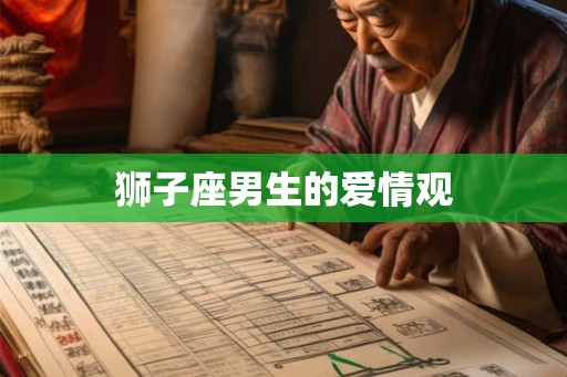 狮子座男生的爱情观