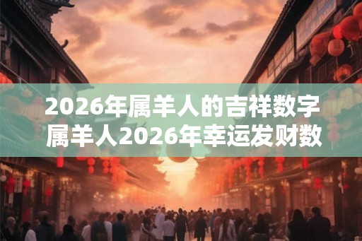 2026年属羊人的吉祥数字 属羊人2026年幸运发财数字是什么 2026年属羊人的吉祥数字 属羊人2026年幸运发财数字是什么