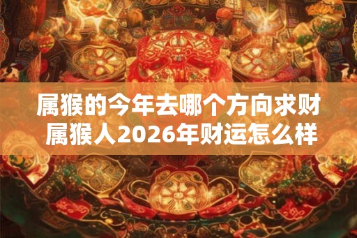 属猴的今年去哪个方向求财 属猴人2026年财运怎么样
