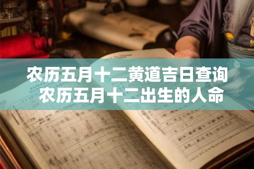 农历五月十二黄道吉日查询  农历五月十二出生的人命运