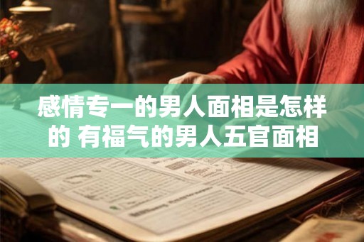 感情专一的男人面相是怎样的 有福气的男人五官面相