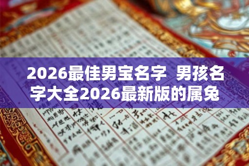 2026最佳男宝名字  男孩名字大全2026最新版的属兔