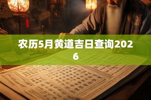 农历5月黄道吉日查询2026