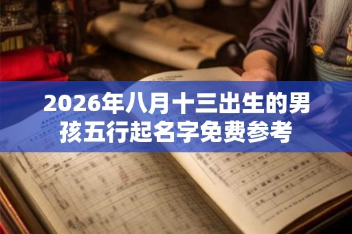 2026年八月十三出生的男孩五行起名字免费参考