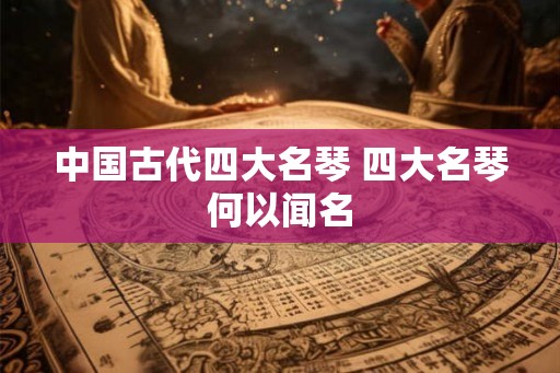 中国古代四大名琴 四大名琴何以闻名
