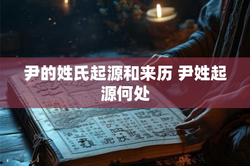 尹的姓氏起源和来历 尹姓起源何处
