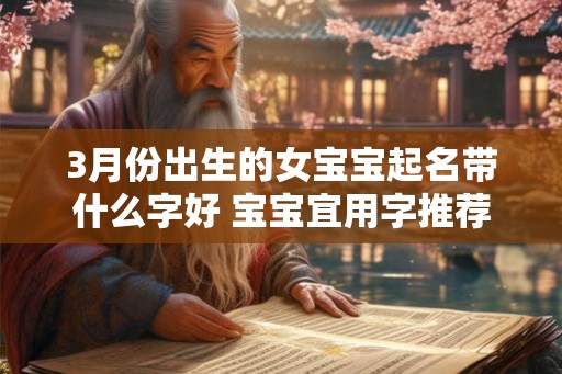 3月份出生的女宝宝起名带什么字好 宝宝宜用字推荐