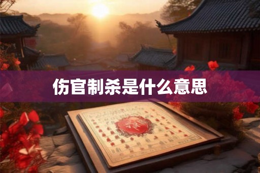 伤官制杀是什么意思