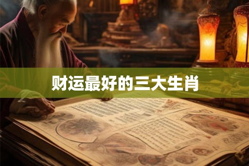 财运最好的三大生肖