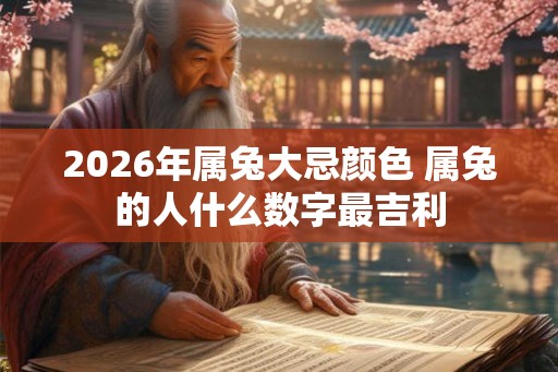 2026年属兔大忌颜色 属兔的人什么数字最吉利