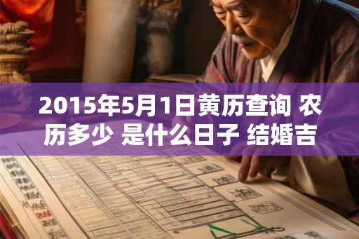 2015年5月1日黄历查询 农历多少 是什么日子 结婚吉时