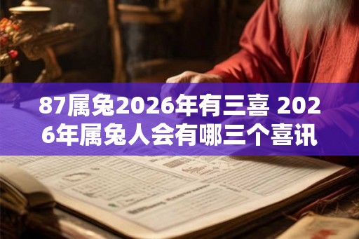 87属兔2026年有三喜 2026年属兔人会有哪三个喜讯