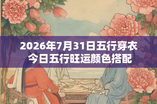 2026年7月31日五行穿衣 今日五行旺运颜色搭配