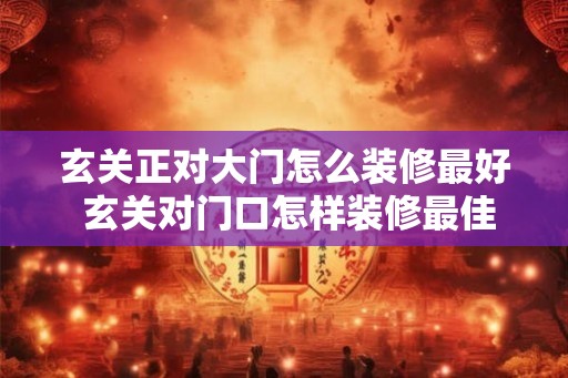 玄关正对大门怎么装修最好 玄关对门口怎样装修最佳