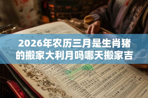 2026年农历三月是生肖猪的搬家大利月吗哪天搬家吉利