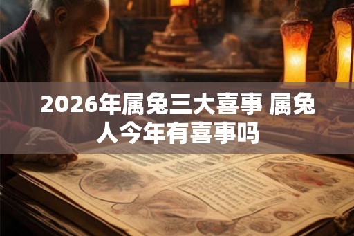 2026年属兔三大喜事 属兔人今年有喜事吗