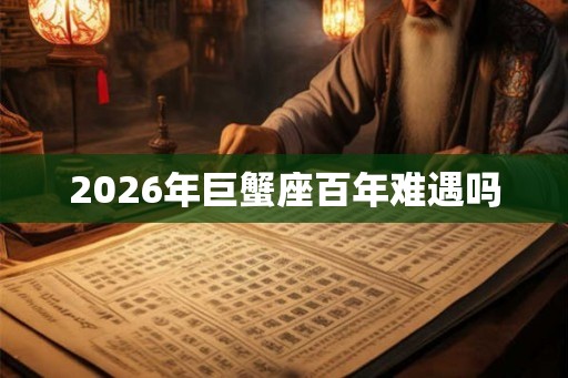 2026年巨蟹座百年难遇吗