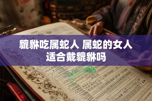 貔貅吃属蛇人 属蛇的女人适合戴貔貅吗 貔貅吃属蛇人 属蛇的女人适合戴貔貅吗
