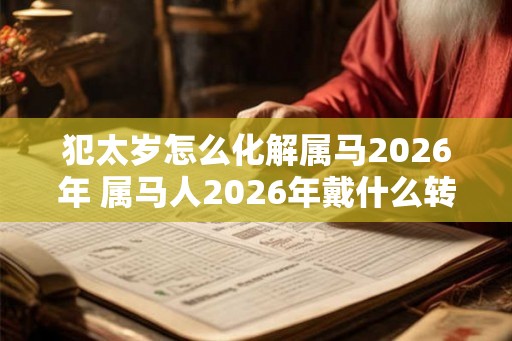 犯太岁怎么化解属马2026年 属马人2026年戴什么转运