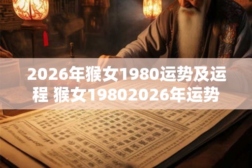 2026年猴女1980运势及运程 猴女19802026年运势如何