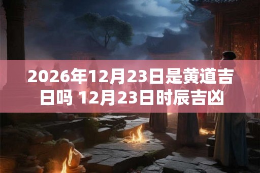 2026年12月23日是黄道吉日吗 12月23日时辰吉凶