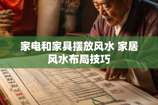 家电和家具摆放风水 家居风水布局技巧