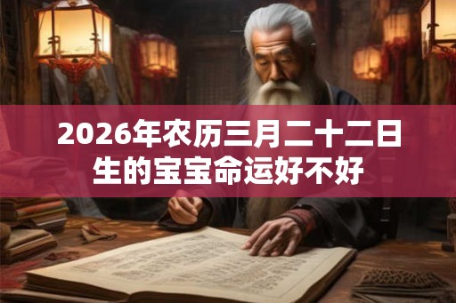 2026年农历三月二十二日生的宝宝命运好不好