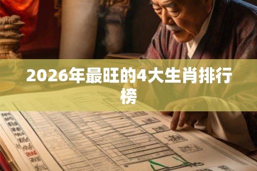 2026年最旺的4大生肖排行榜