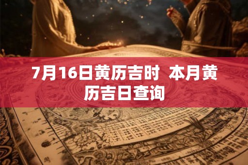 7月16日黄历吉时 本月黄历吉日查询 7月16日黄历吉时 本月黄历吉日查询