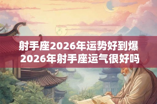 射手座2026年运势好到爆 2026年射手座运气很好吗