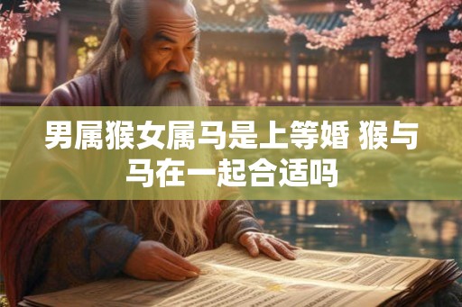 男属猴女属马是上等婚 猴与马在一起合适吗