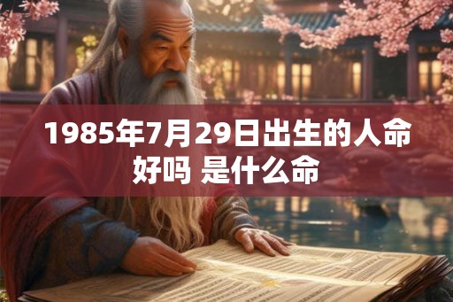 1985年7月29日出生的人命好吗 是什么命