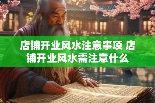 店铺开业风水注意事项 店铺开业风水需注意什么 店铺开业风水注意事项 店铺开业风水需注意什么