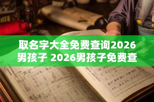 取名字大全免费查询2026男孩子 2026男孩子免费查询名字大全