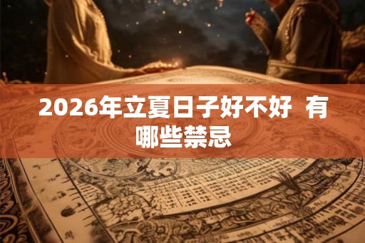 2026年立夏日子好不好  有哪些禁忌