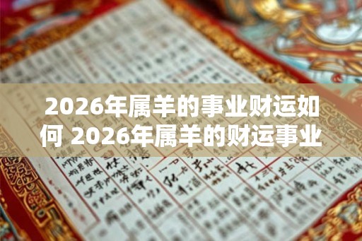 2026年属羊的事业财运如何 2026年属羊的财运事业如何