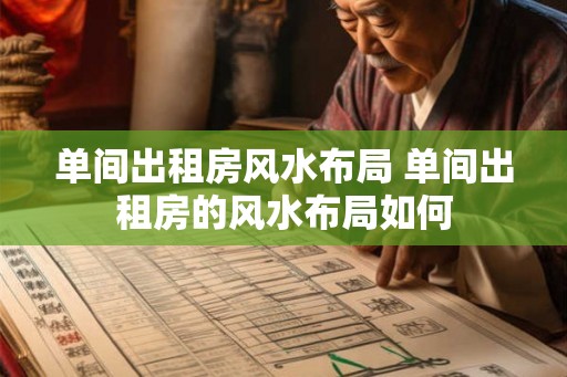 单间出租房风水布局 单间出租房的风水布局如何