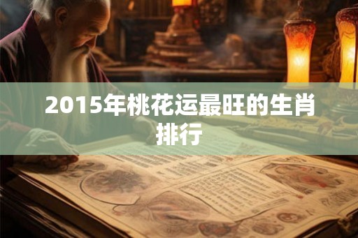2015年桃花运最旺的生肖排行 2015年桃花运最旺的生肖排行