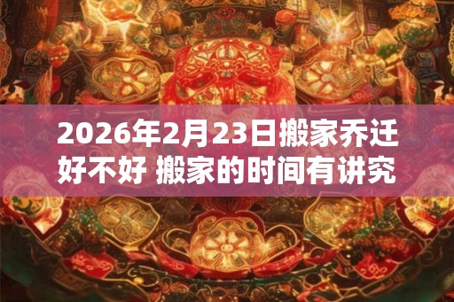 2026年2月23日搬家乔迁好不好 搬家的时间有讲究吗