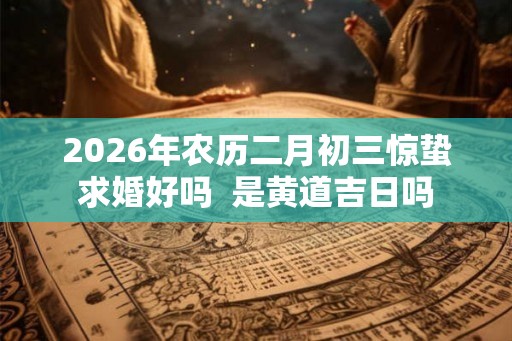 2026年农历二月初三惊蛰求婚好吗 是黄道吉日吗 2026年农历二月初三惊蛰求婚好吗 是黄道吉日吗